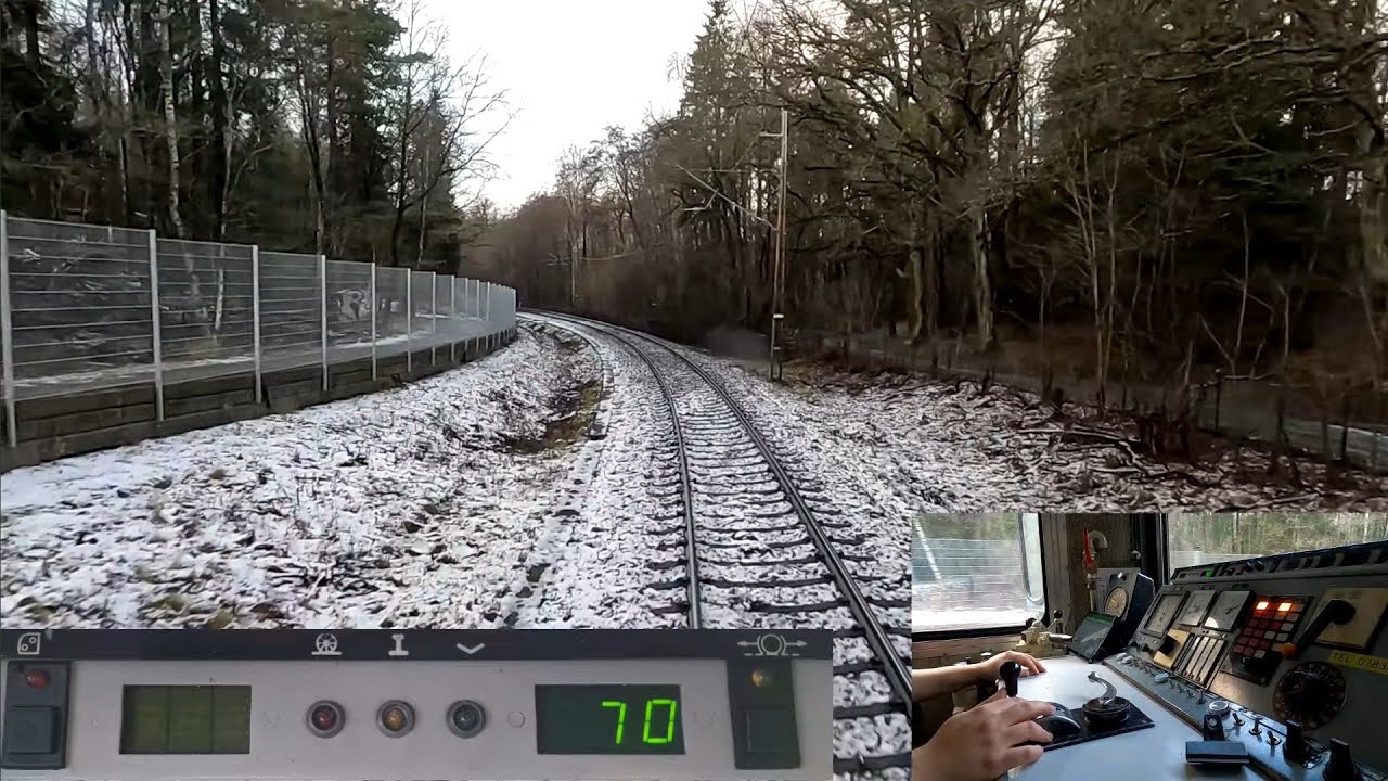Värtan-Degerfors via Västerås från förarplats / Führerstandsmitfahrt