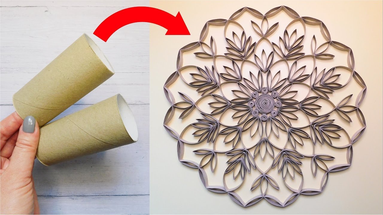 Amazing Wall Decor DIY Idea 😍 Toilet Paper Rolls Recycling Craft ♻️ Easy Handmade Decoration