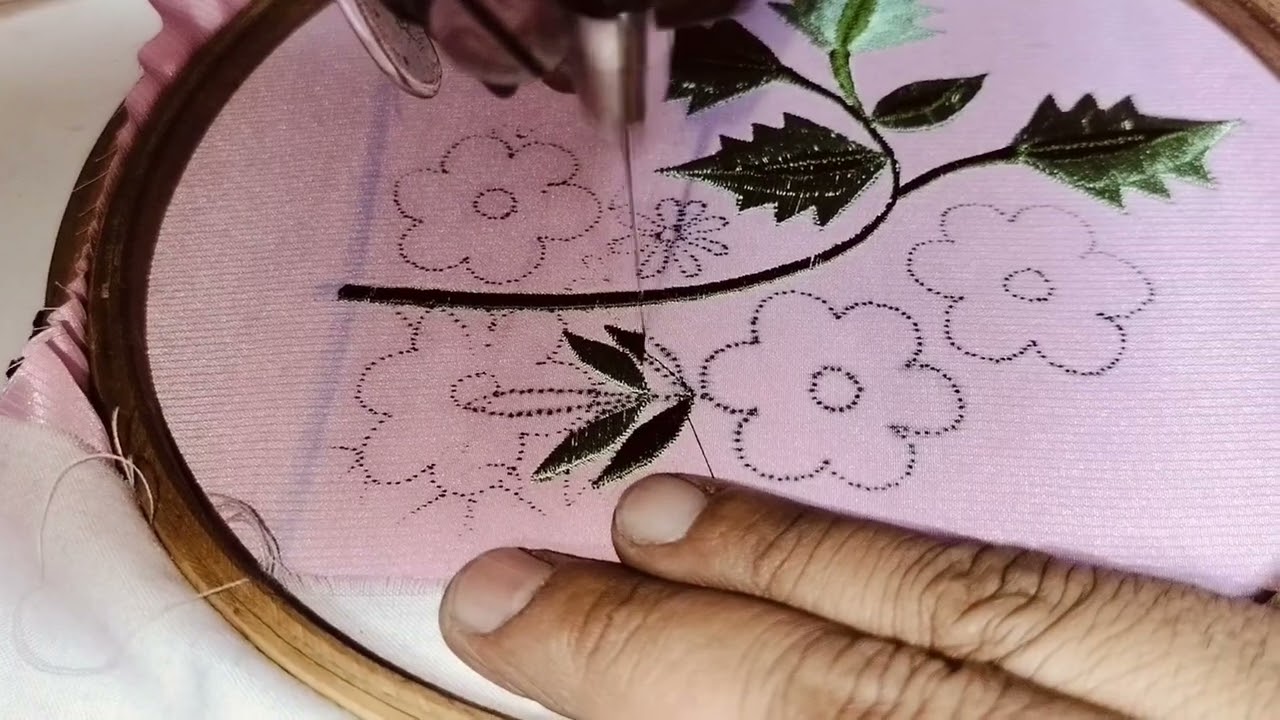 ladies suit boota design machine embroidery..