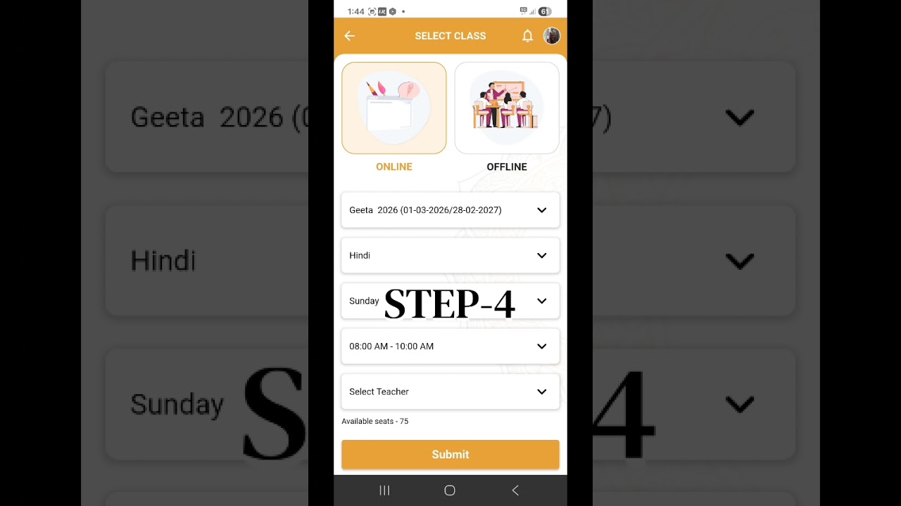 How to Register for Gita Class using Mobile App #tutorial