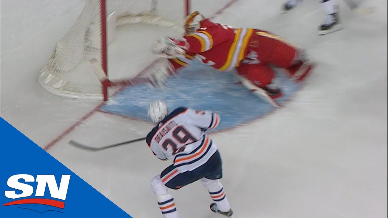 David Rittich Robs Leon Draisaitl With Incredible Diving Save