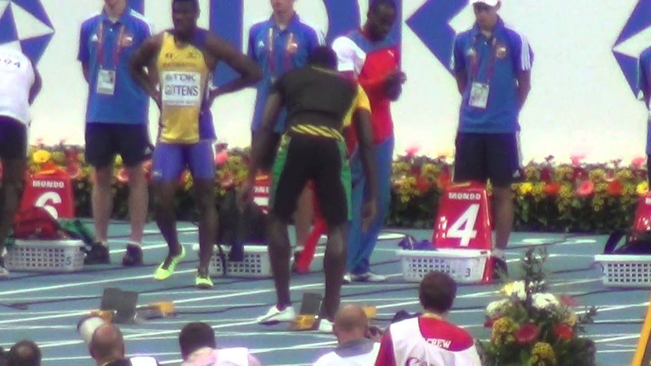 IAAF Worlds 10.08.2013 in Moscow - Usain Bolt 100 m Heat 1