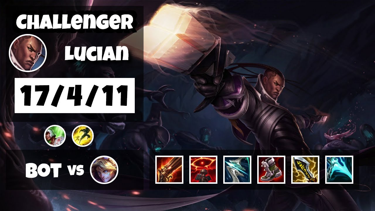 Lucian Gameplay Challenger Replay S11 - 11.18 Bot Lane (17/4/11) - EU
