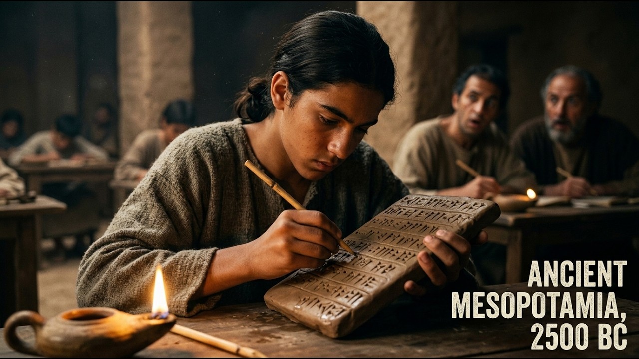 A Day in the Life of a Sumerian Scribe in Ancient Mesopotamia, 2500 BC...