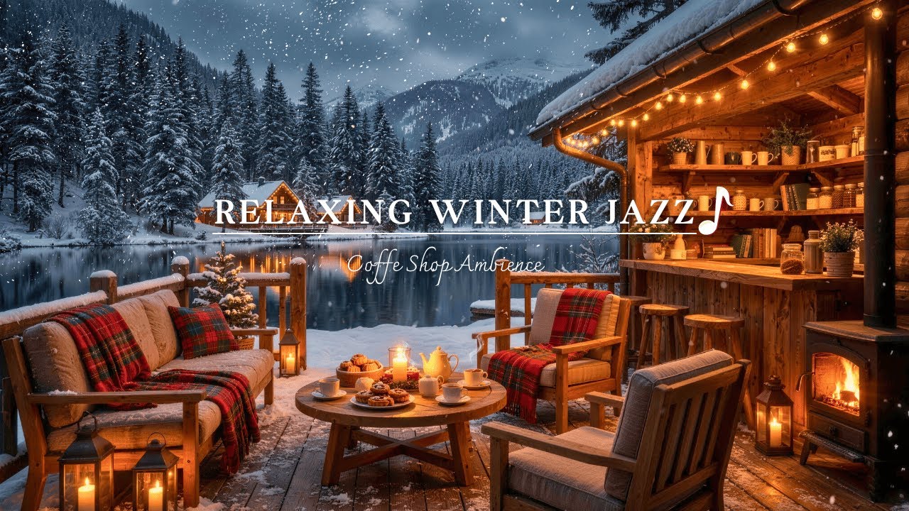 Jazz Instrumental Music for Studying ⛄ Cozy Winter Coffee Shop Ambience & Jazz Relaxing Music