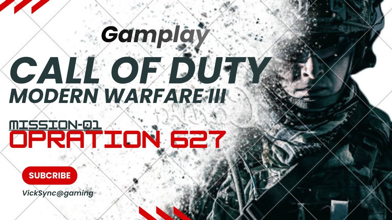 Call Of Duty Modern Warefare-III | mission -01 (OPERATION 627) | Gameplay| rtx 3050 |1080p ultra