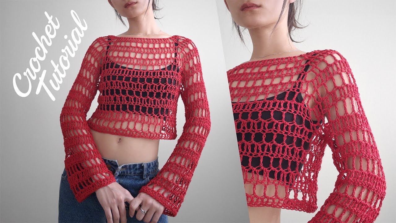 Treble Crochet Mesh Top In-depth Tutorial - FREE Pattern XS to XXL