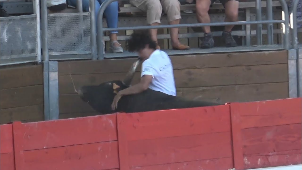L'impressionnant accrochage du raseteur A.Cadenas a vendargues le 8.06.2025