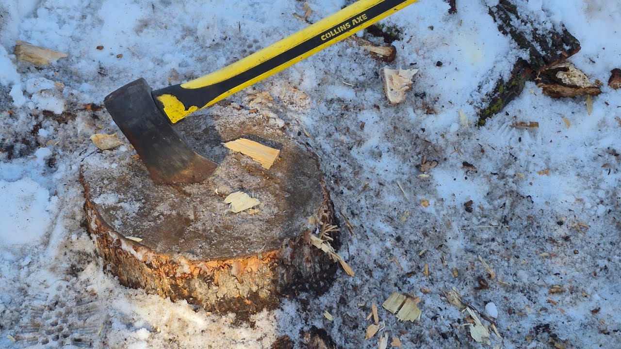 Splitting poplar/cotton wood with a BIG side knot