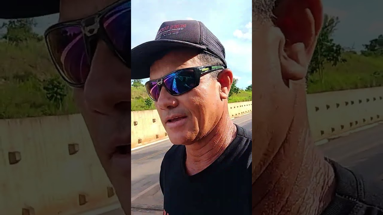 Éu mostrando as belezas do rio Araguaia em cima da ponte município pontal do Araguaia 