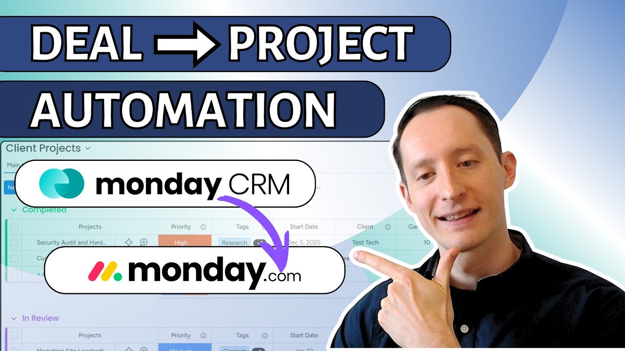 Automate Sales-to-Project Handoff in monday CRM