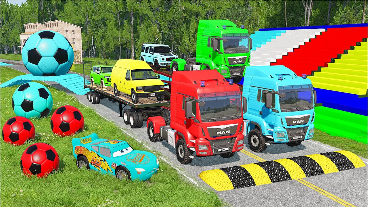 Extreme Flatbed Transport Test | BeamNG Drive 03