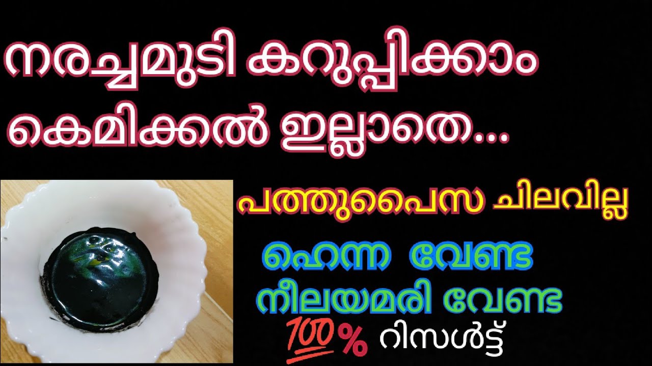 നരച്ചമുടികറുപ്പിക്കാൻഇതുമതി/ Natural hair dye / get black hair naturally 