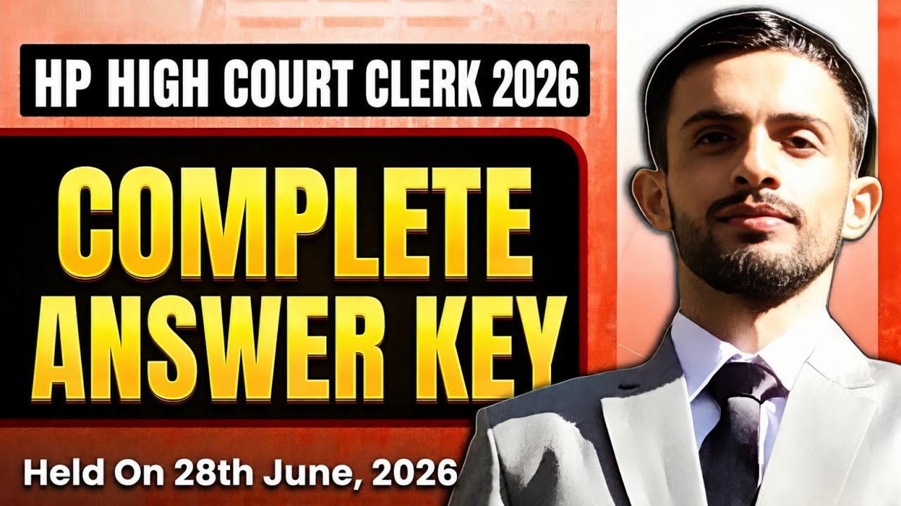 🔥 HP High Court Clerk 2026 Complete Answer Key | All Questions Solved ✅