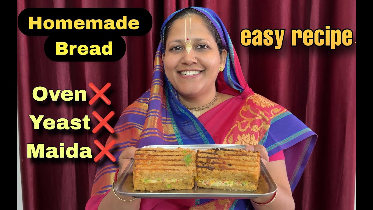 Homemade Satvik Bread l Ghar Mein Rakhe Samaan se Banayein Easy Bread l GAURANGA VIBES |