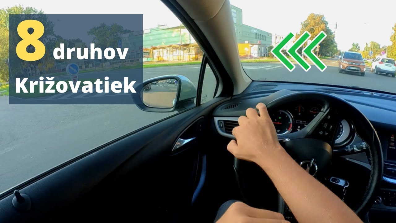 ◀️ Odbočenie vľavo | 8 druhov križovatiek | Autoškola