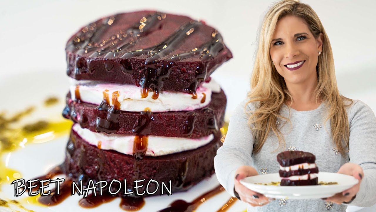 Beet and Goat Cheese Napoleon Appetizer