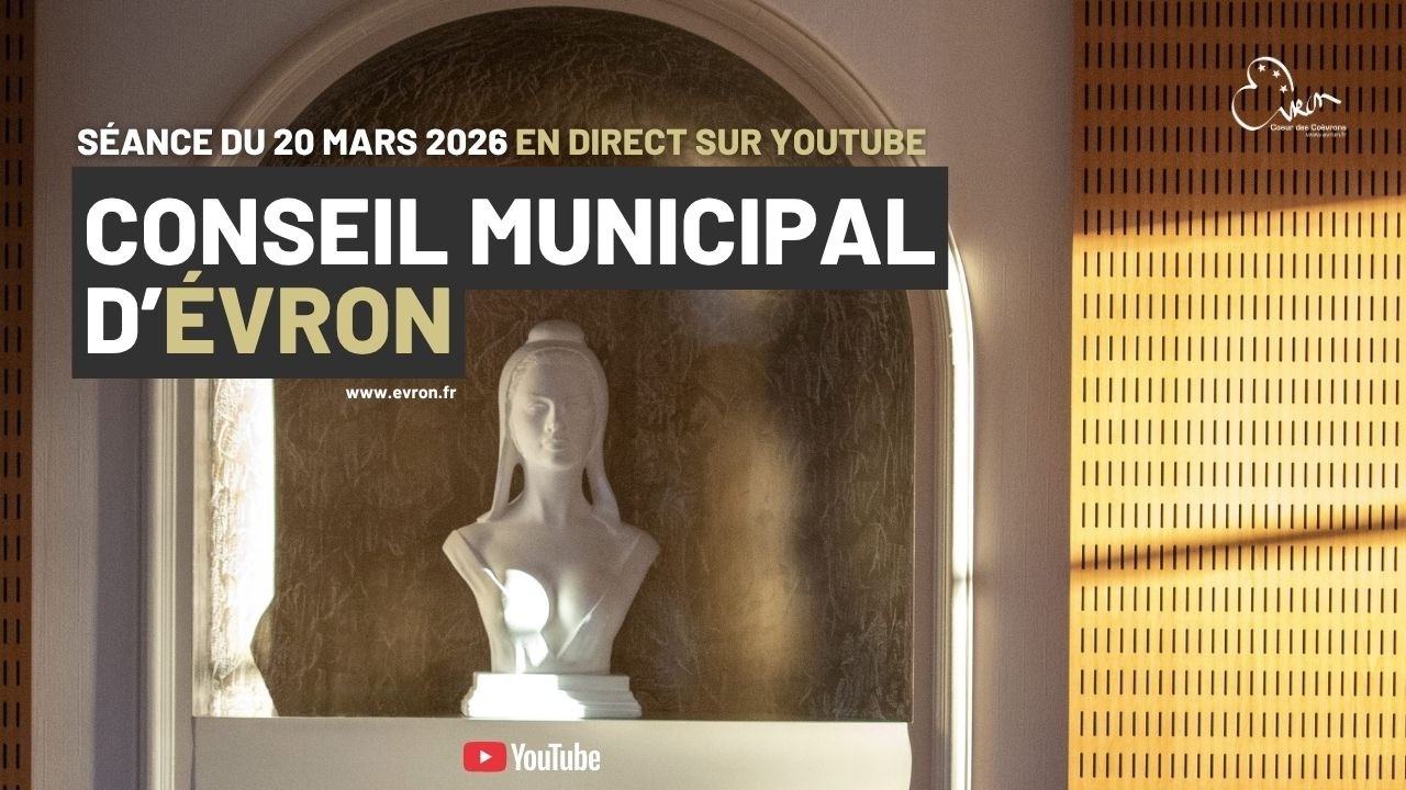 Conseil municipal de la ville d'Evron du 20 mars 2026