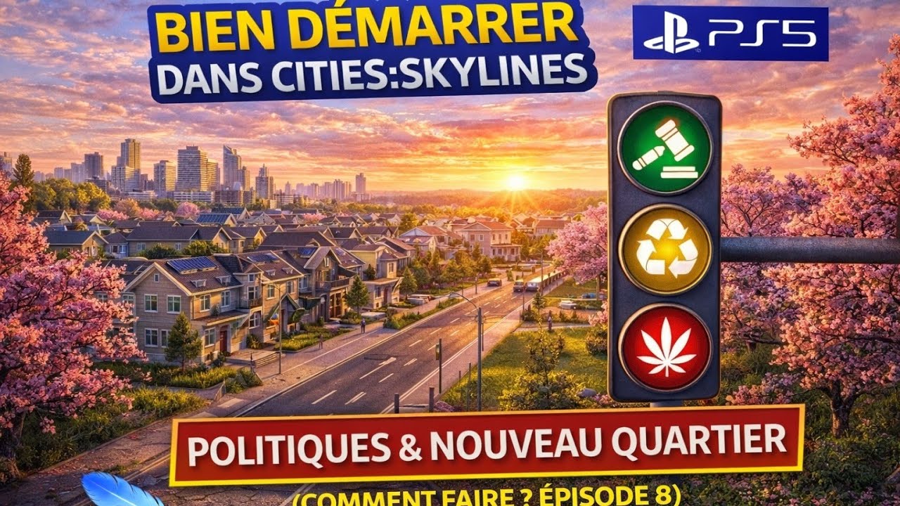 Cities: Skylines – politiques et création d’un nouveau quartier (PS4 / PS5) Épisode 8