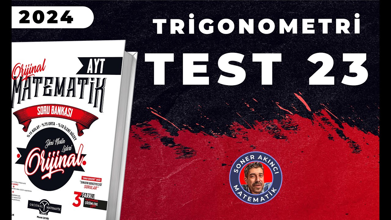 Trigonometri  TEST 23 | ORİJİNAL AYT SORU BANKASI | #yks2024