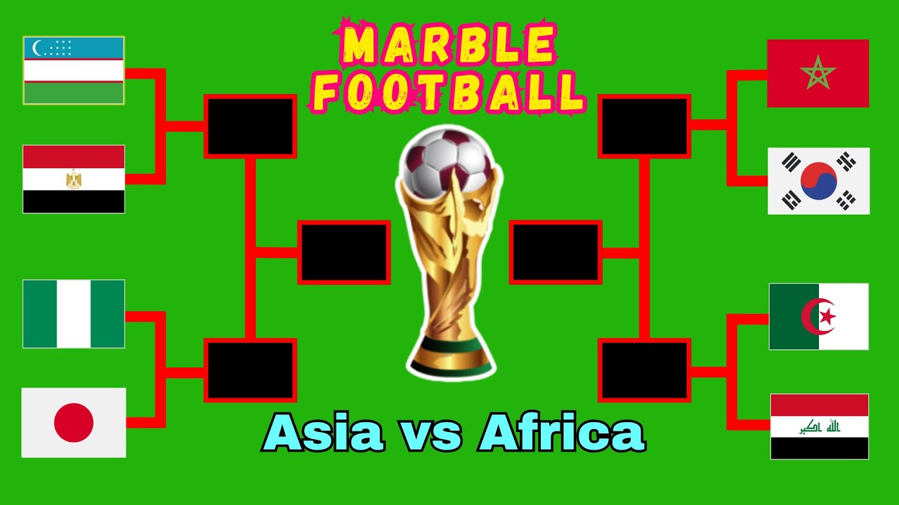 Asia vs Africa Nations Cup 🌍 | Marble Football World Simulation
