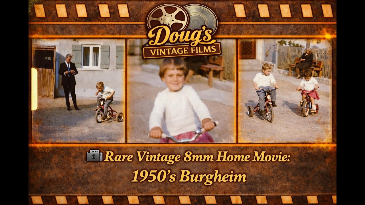 Rare Vintage 8mm Home Movie: 1950's Burgheim #8mm #filmarchiving