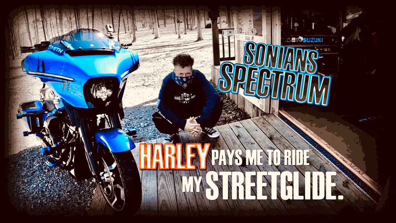 Got paid money to ride my Harley StreetGlide - Sonians Spectrum 