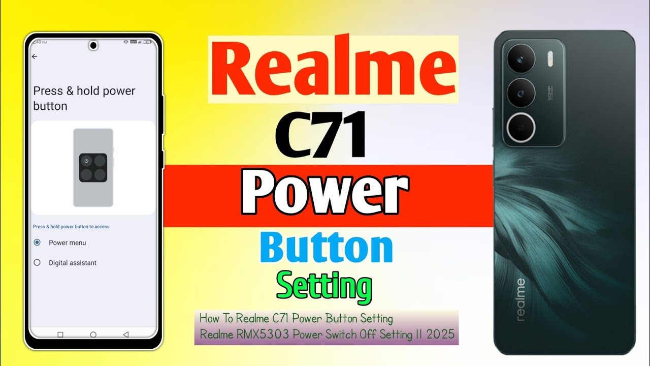 How To Realme C71 Power Button Setting || Realme RMX5303 Power Switch Off Setting || 2025