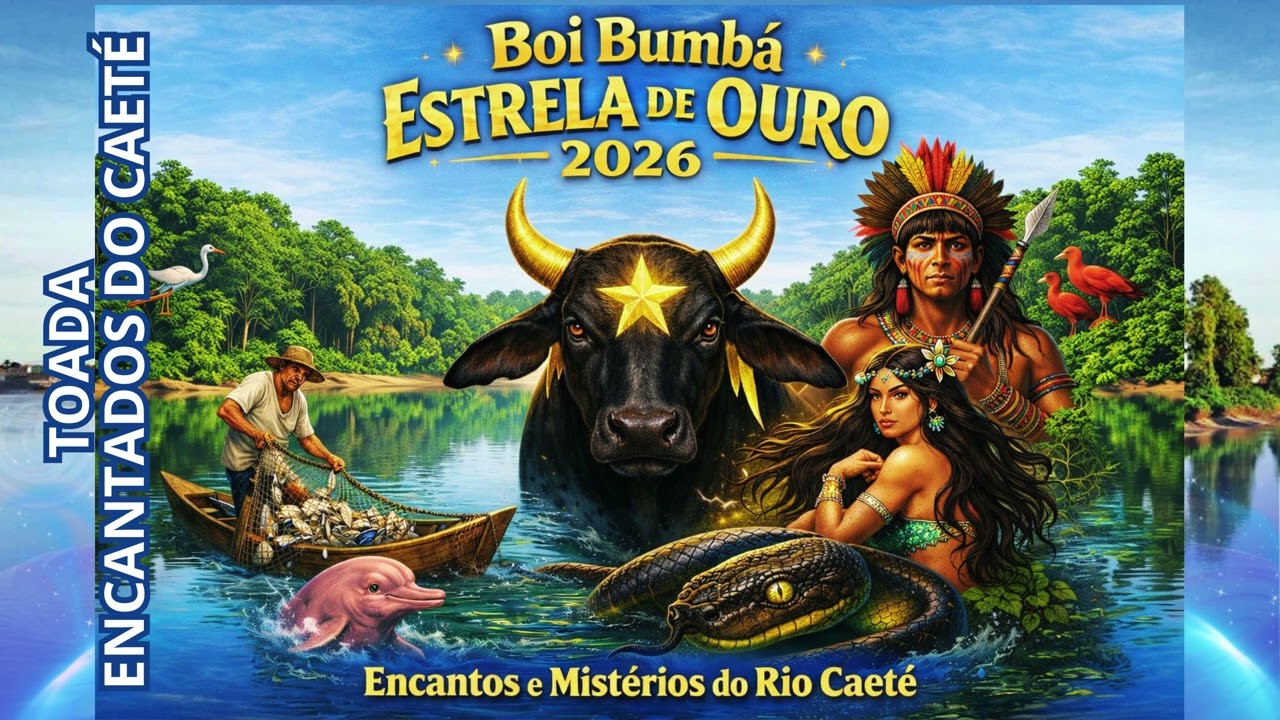 ENCANTADOS DO CAETÉ - Toada Boi Bumba Estrela de Ouro 2026.