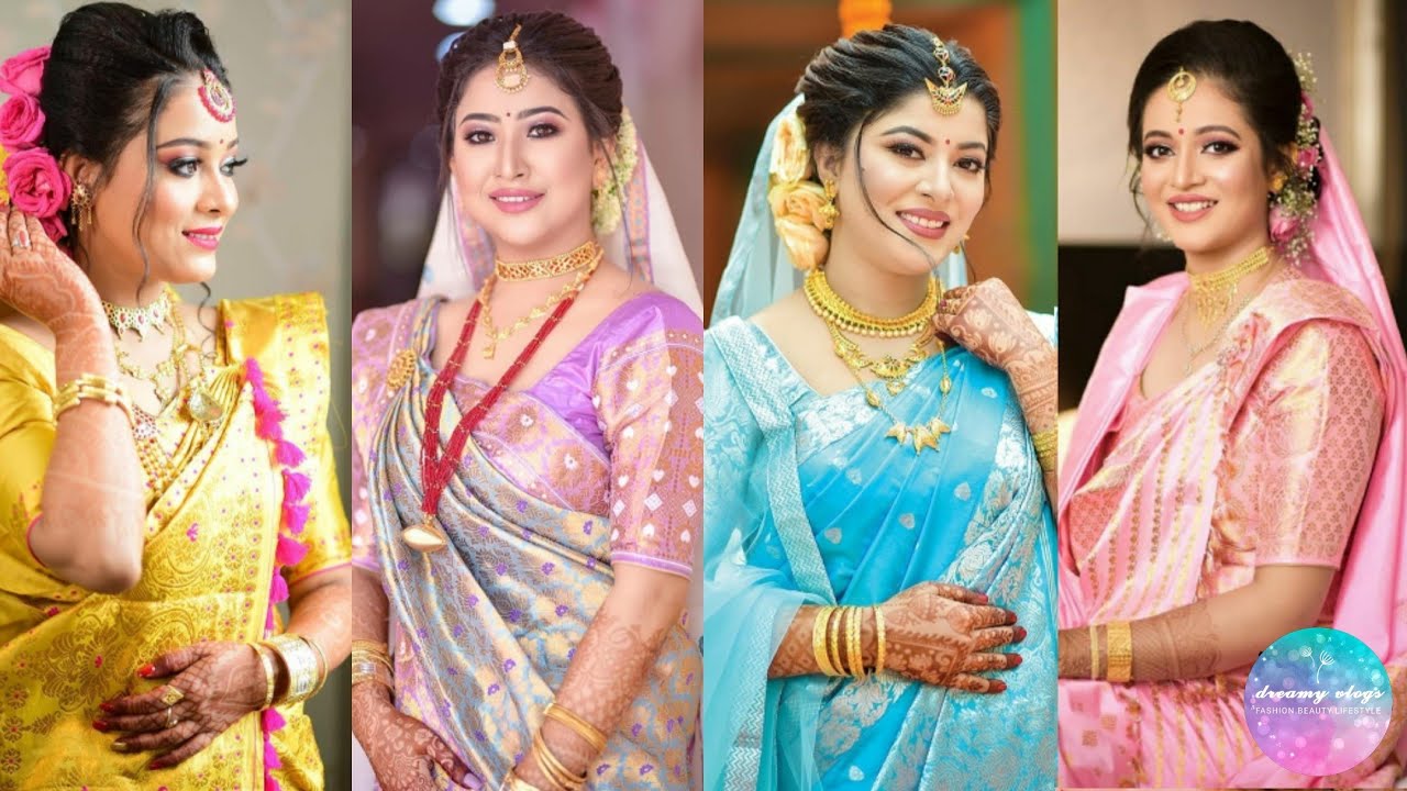 #mekhelasadordesign2021 Pure paat Bridal Mekhela Sador design || Bridal Mekhela Sador pindha style