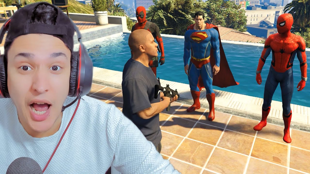 منزل فرانكلين هو قاعدة الأبطال الخارقين 😱 في GTA 5 😂