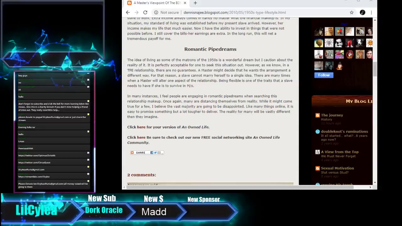 History of Bdsm / Charity Stream