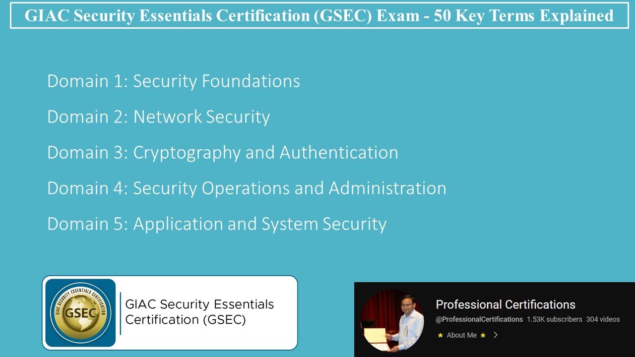 GIAC Security Essentials Certification (GSEC) Exam - 50 Key Terms Explained
