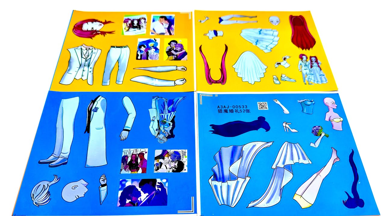 [Sticker Book ASMR] KPOP DEMON HUNTERS Wedding Day - HUNTRIX 