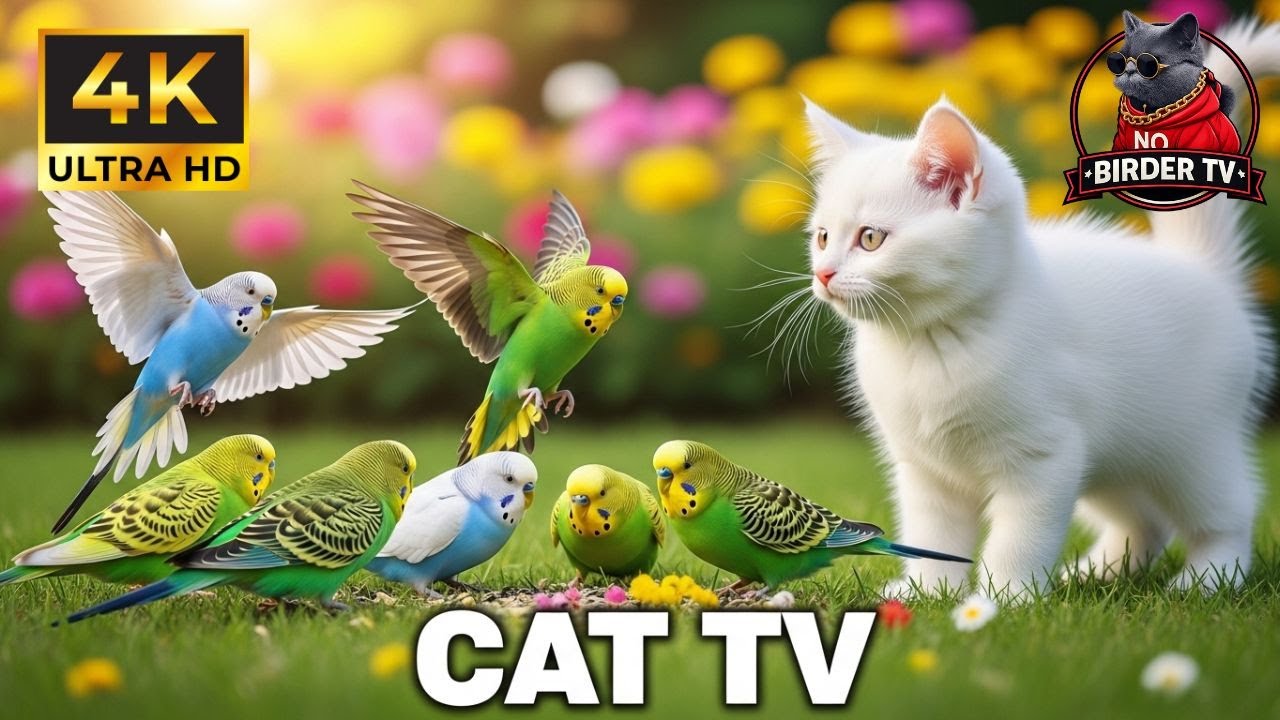Cat TV for Cats to Watch 🐿️ Snow Birds in Winter | Calm Nature 4K