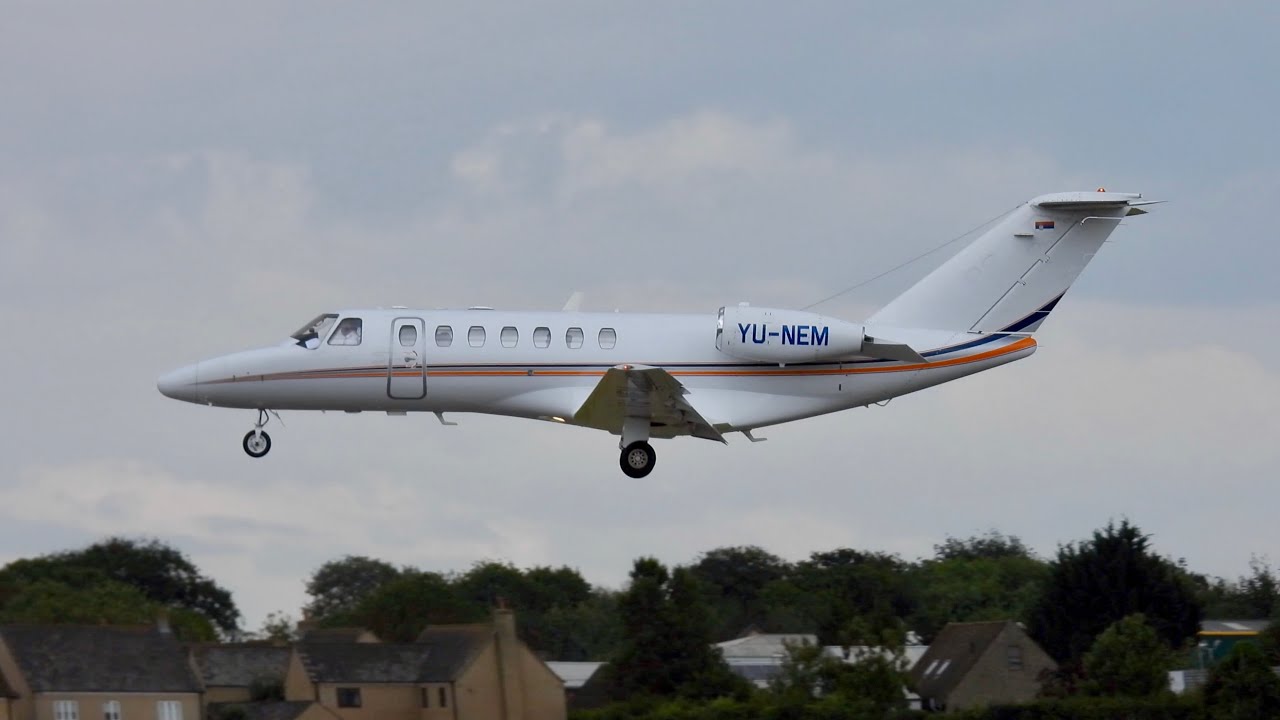 Fly Us Cessna Citation CJ3 YU-NEM at Cambridge again