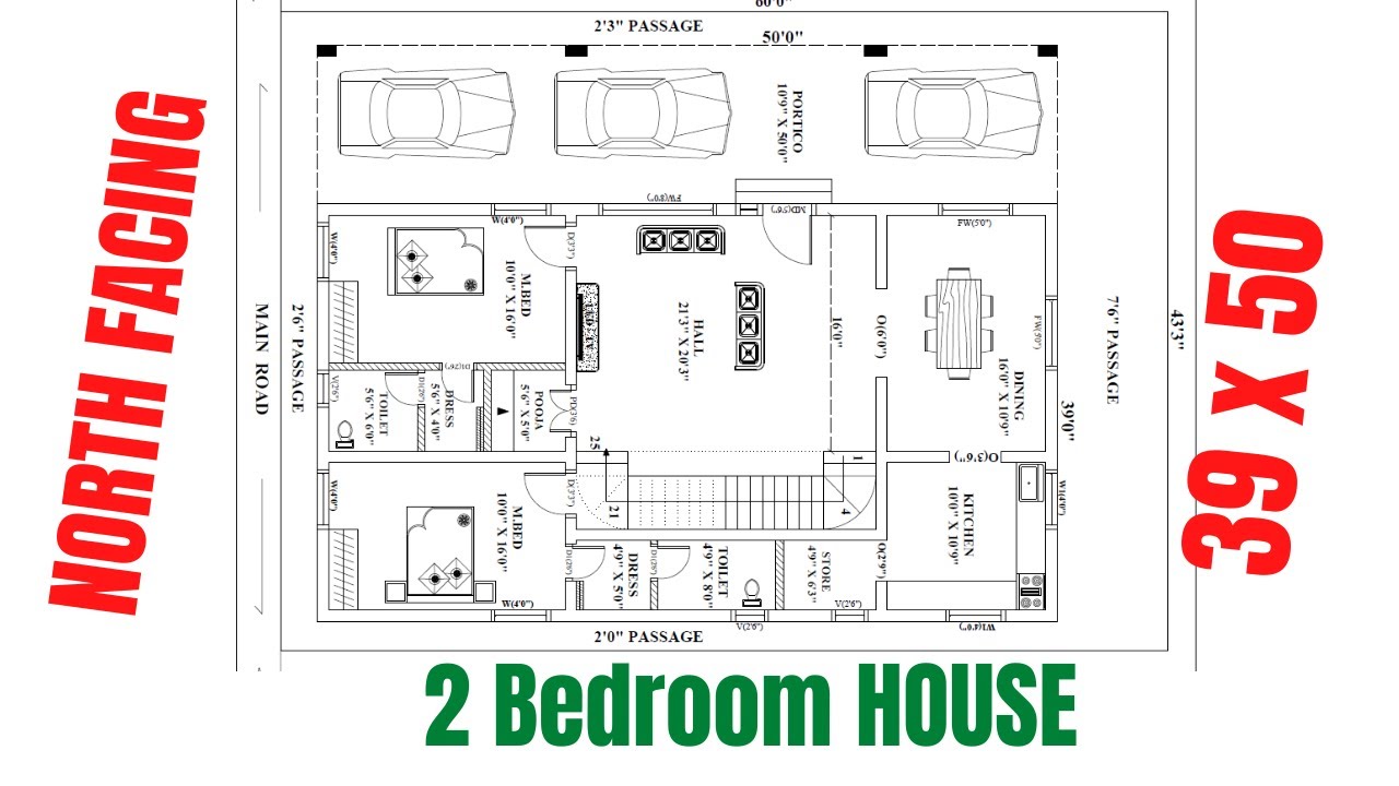 north facing house on west facing plot I duplex house plan