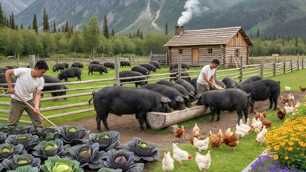 Caring for Livestock and Harvesting the First Cabbage Crop of the Season