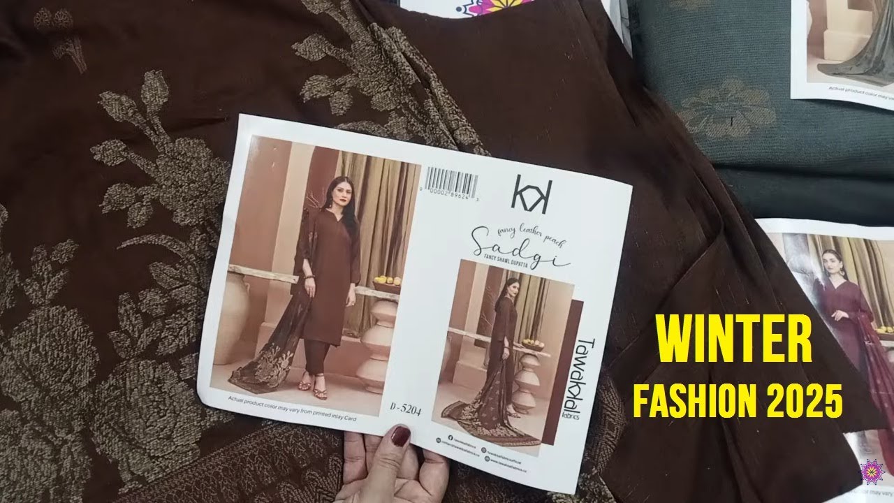 Tawakkal Peach Leather Shawl Suits | Winter Fashion Trends 2025