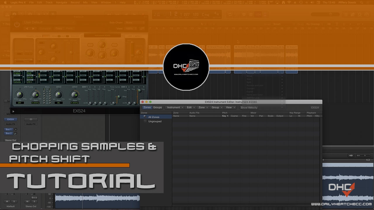Chopping Samples, Time Stretching & Sample Pitch (Transpose) In Logic Pro X #DailyHeatChecc