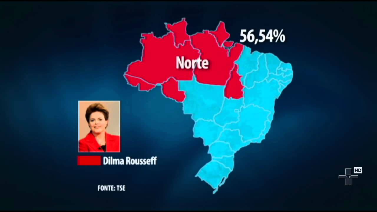 Presidente Dilma venceu em 15 estados, enquanto Aécio Neves foi vitorioso em 11, além do Dist