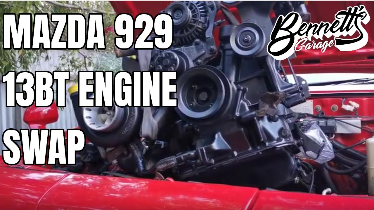 Mazda 929 / HB COSMO 13B turbo engine swap in 2 minutes! #mazda #13b #turbo