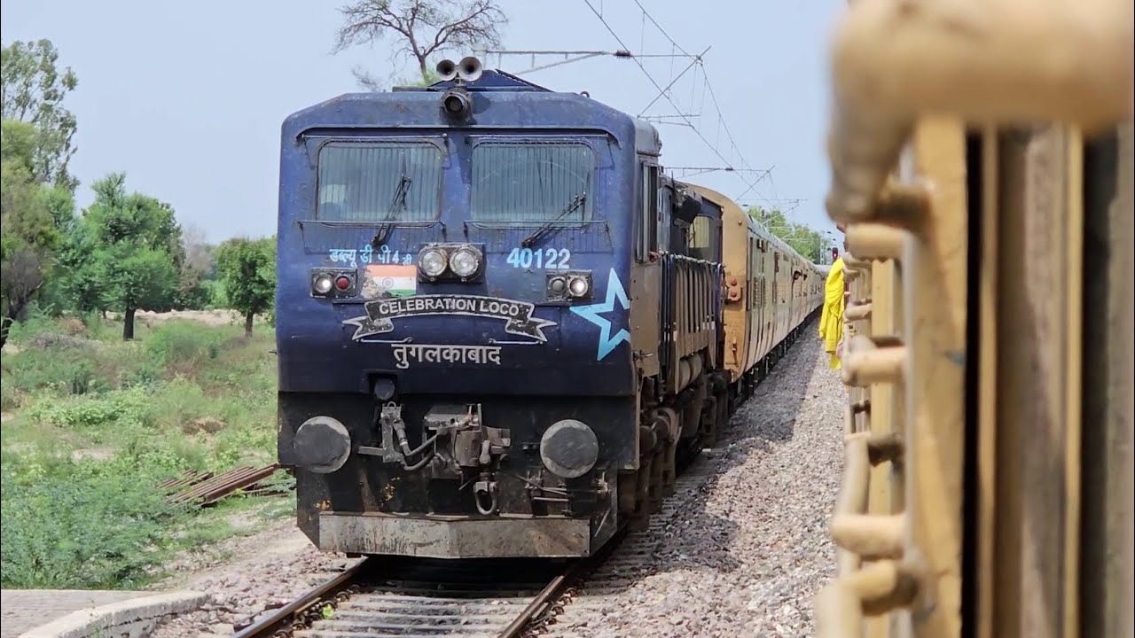 Shri Ganganagar Ambala Intercity crossing Bathinda Passenger & Ambala Shri Ganganagar Express !!
