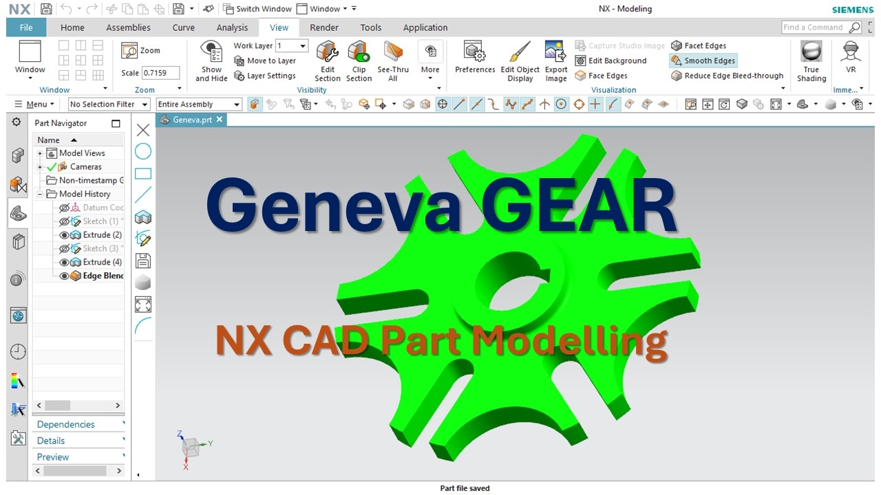 Geneva Gear Design for 3D Printing | NX CAD Advanced Manufacturing Technology