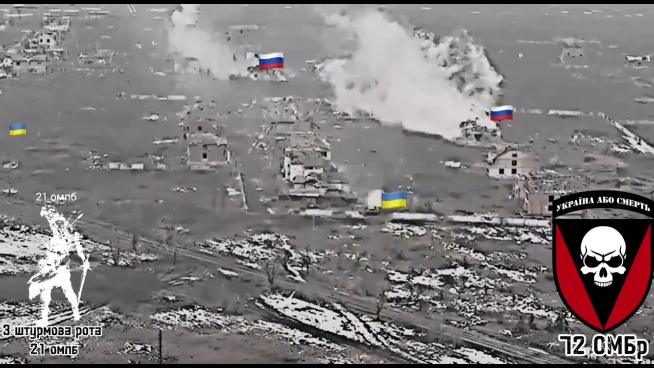Ukrainian tank of the 72nd Mechanized Brigade release firepower on Russian positions in the Vuhledar