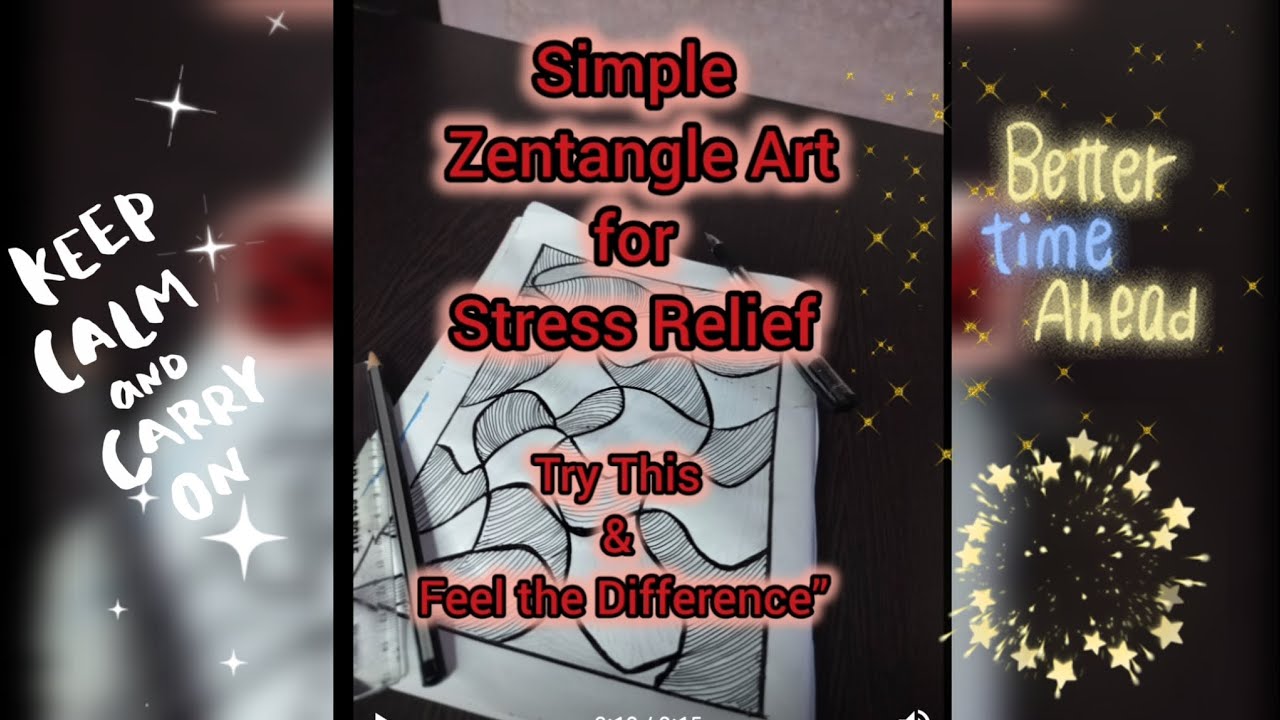 Feeling Stressed? 🎨 🖌️ ഈ സെൻടാംഗിൾ ആർട്ട് ഒന്ന് ട്രൈ ചെയ്‌തുനോക്കൂ 🎨🖌️