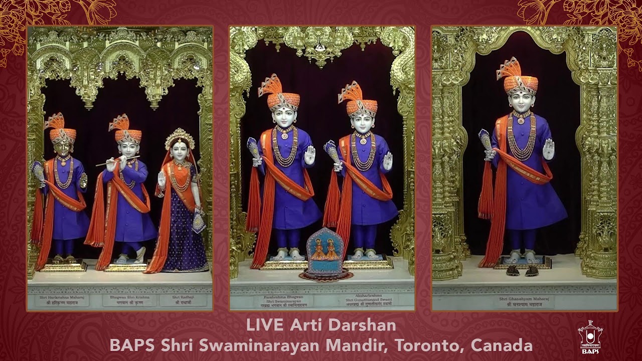 LIVE Sandhya Arti - BAPS Shri Swaminarayan Mandir - Toronto, Canada