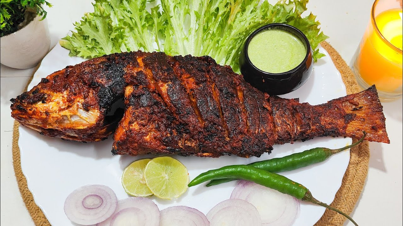 Tandoori Fish Recipe Without Oven/Tandoor |Tandoori Grilled Fish Recipe | Tandoori Fish/Vetki Fish 