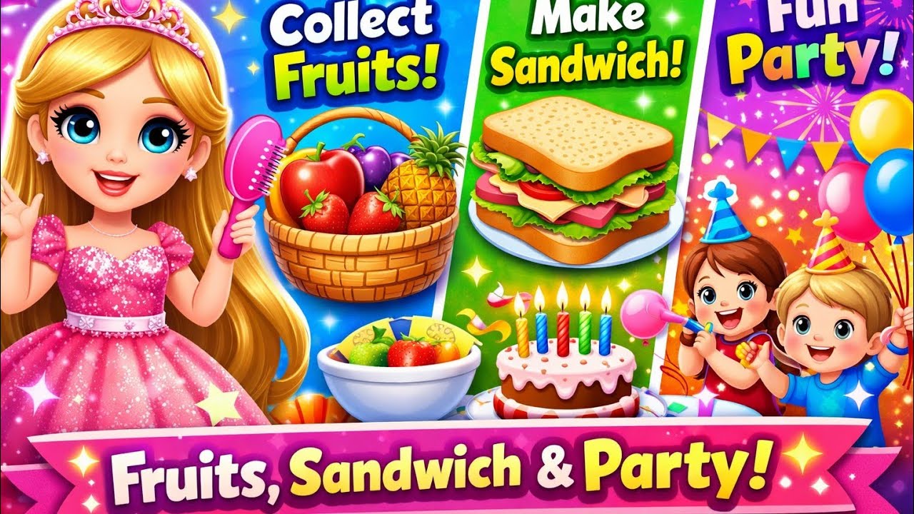 Cute Princess Doll Gameplay 👸 | Make Sandwich 🥪 | Enjoy Party & Celebration 🎈