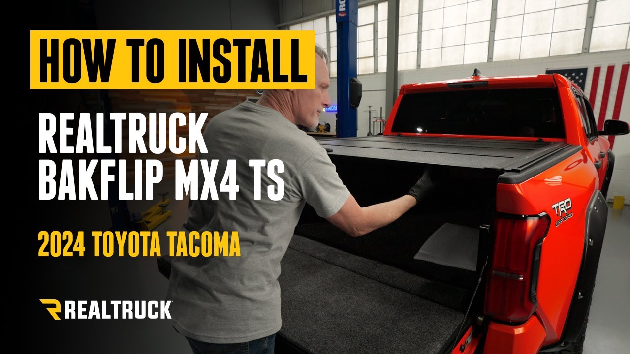 Как установить складной жесткий чехол для кузова RealTruck BAKFlip MX4 TS на Toyota Tacoma 2024 г...